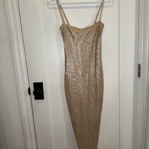 Gold Sequin Dress